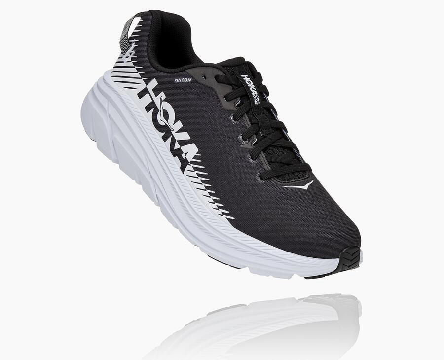 Zapatillas Running Hoka One One Hombre - Rincon 2 - Negras/Blancas - UXE126053